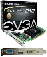 Placa de vídeo EVGA Geforce 210 1GB DDR3 VGA HDMI DVI